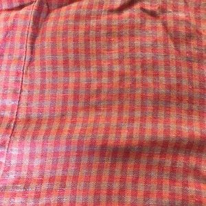 Flax small plaid linen skirt